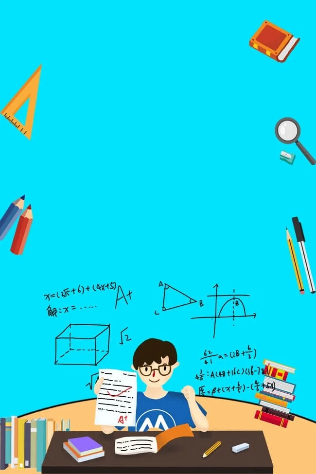 Ilustración de estudiante en clase de refuerzo de matemáticas