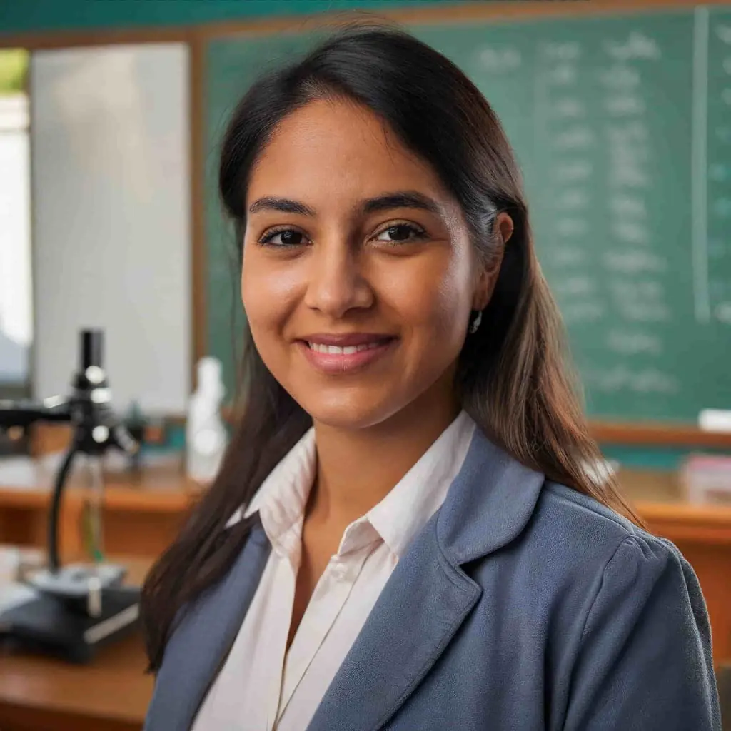 Profesora de biología en el aula